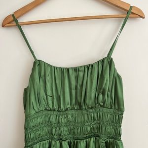 Abercrombie green slit dress